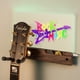 thumbnail image 1 of Soporte De Pared Para Guitarra Con Pizarra Led Rgb En Madera De Nogal, 1 of 6