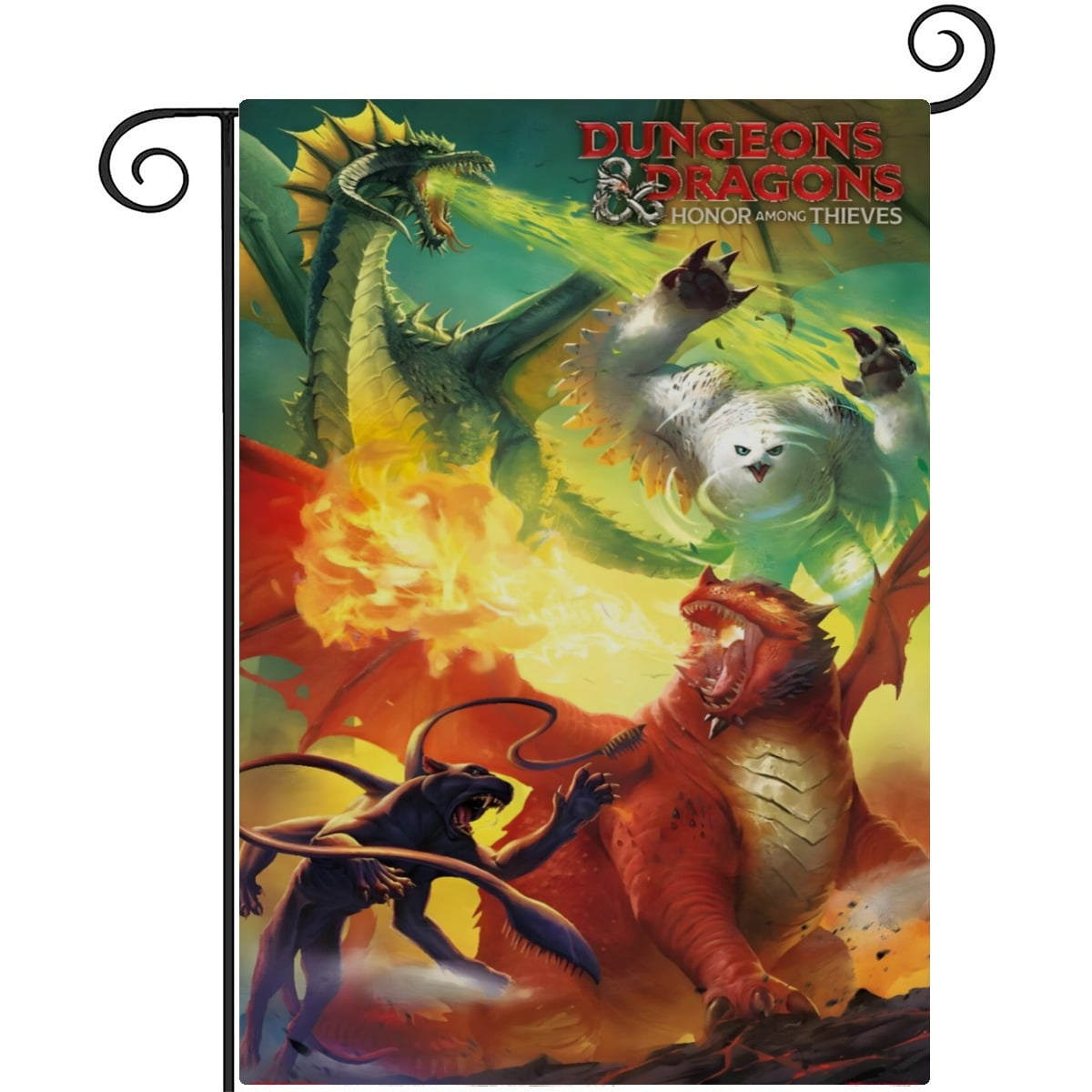 Bandera de Jardín Temática Calabozos y Dragones Desmarcar 28x45 cm