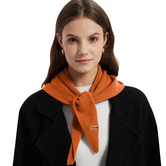 Bufanda triangular de lana merino ACUSHLA – Naranja