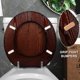 thumbnail image 4 of Asiento de Inodoro Redondo Angel Shield Madera Nogal Oscuro 44x36x5 cm, 4 of 7