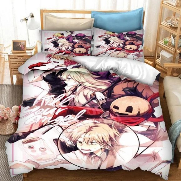 Angels of Death Bedding Set Duvet Covers Pillowcases One Piece Comforter Bedding Sets Bedclothes Home Textiles