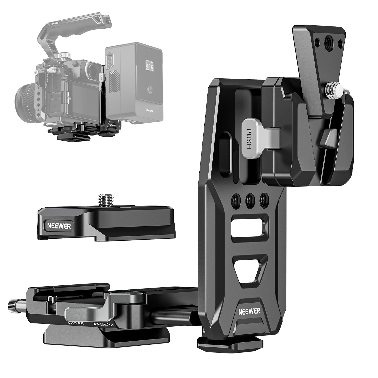 Placa De Batería Con Soporte En V Neewer Para Rs4 Pro Rs3 Pro Gimbal