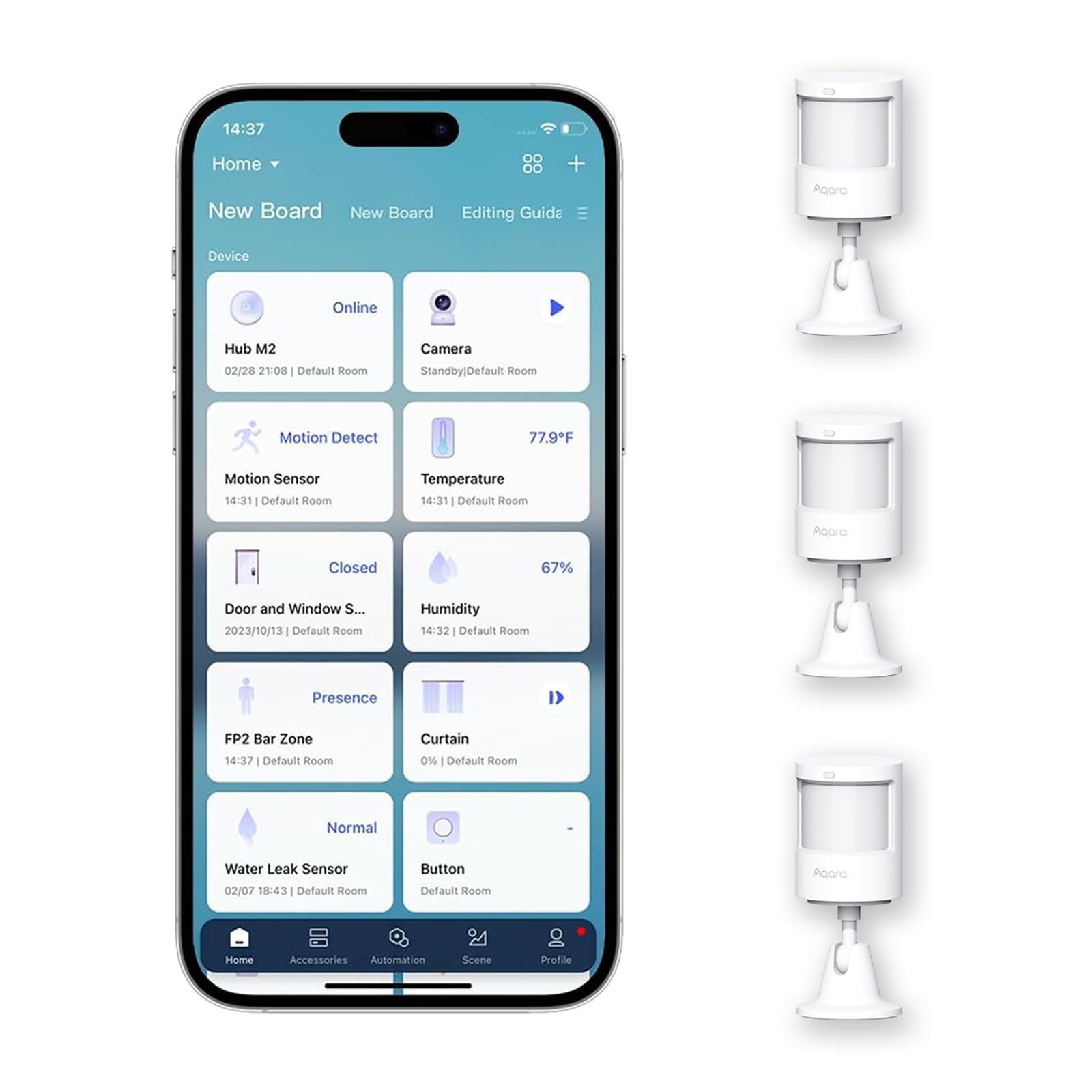 Sensor De Movimiento Aqara Zigbee P1, Paquete De 3 Con Batería De 5 Años De Duración