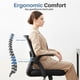 thumbnail image 2 of Silla de ordenador DUMOS, ergonómica, con respaldo medio, color negro, 2 of 5