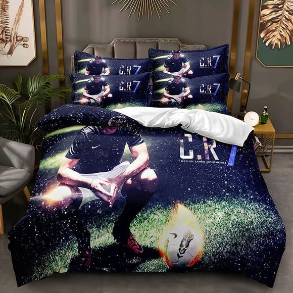 Football Star C- L-u-o M-a-s-s-e-y Printed Quilt Cover Pillowcase Three-Piece Set