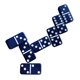 thumbnail image 2 of Set de dominó OMURA Double 6 jumbo azul marino, 2 of 2