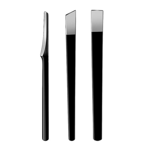 Ioensy - Cuchillo De Pedicura Piel Muerta Removedor De Callos De Pie De Maíz Depurador De Pies Pedicura Negro 3 Uds