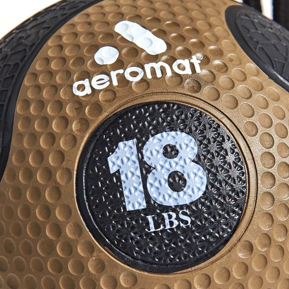 Balón Medicinal Aeromat Elite Power 18 lb con Cuerda Diámetro 10 cm