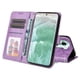 thumbnail image 4 of Funda tipo cartera FOXDOCK para OPPO Reno 11 5G , diseño girasol en relieve, cuero PU, cierre magnético, soporte y tarjetero, 4 of 5