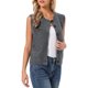 thumbnail image 4 of INSPIRE CHIC Chaleco Suéter para Mujer sin Mangas Cuello Redondo Abotonado Cárdigan Casual con Bolsillos S Gris, 4 of 6