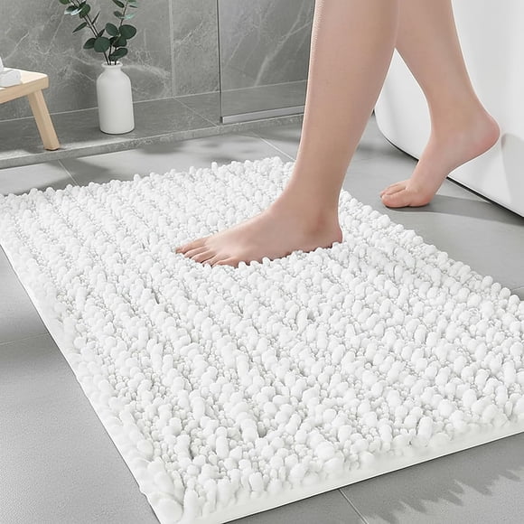 Alfombra Ruggnovea 61x43 cm Blanca Antideslizante Lavable