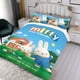 thumbnail image 3 of MIFFY Conjunto de sábanas temático, trío de piezas, cómodo y amigable con la piel, diseño único, regalo de decoración para el hogar para familiares, amigos y fans,135X200cm, 3 of 6