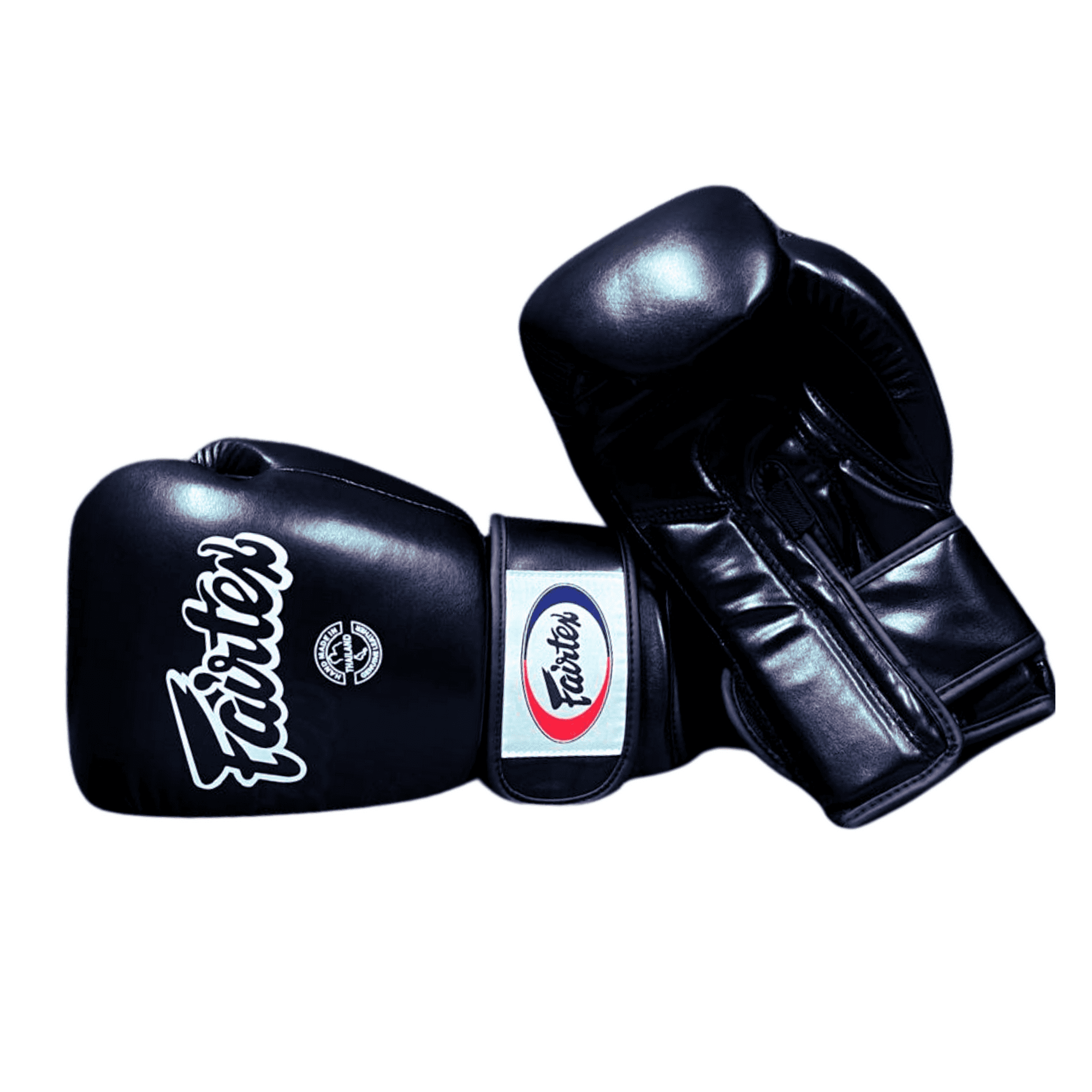 Guantes Profesionales De Boxeo Muay Thai Fairtex Negro Glossy 14 Oz