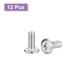thumbnail image 3 of Tornillos de cabeza redonda plana M6x15mm de Uxcell, paquete de 12 tornillos de máquina con accionamiento Phillips de acero inoxidable 304, 3 of 7