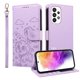 thumbnail image 1 of Funda Cartera para Samsung Galaxy A73 5G Perro Cachorro Grabado con Tarjetas Soporte Correa Morado, 1 of 6