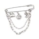 thumbnail image 1 of Broche de cadena larga colgante para hombres y mujeres, estilo retro, con pasadores de barra, imperdible, estilo punk, con cadenas, para suéteres, chal, cuello, abrigos, broches para niñas., 1 of 5