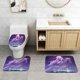 thumbnail image 2 of El Misterio de Aaravos Juego de 3 alfombras de baño de coral fleece: tapete de baño + alfombra de inodoro en forma de U + funda de tapa de inodoro en forma de O, 2 of 6