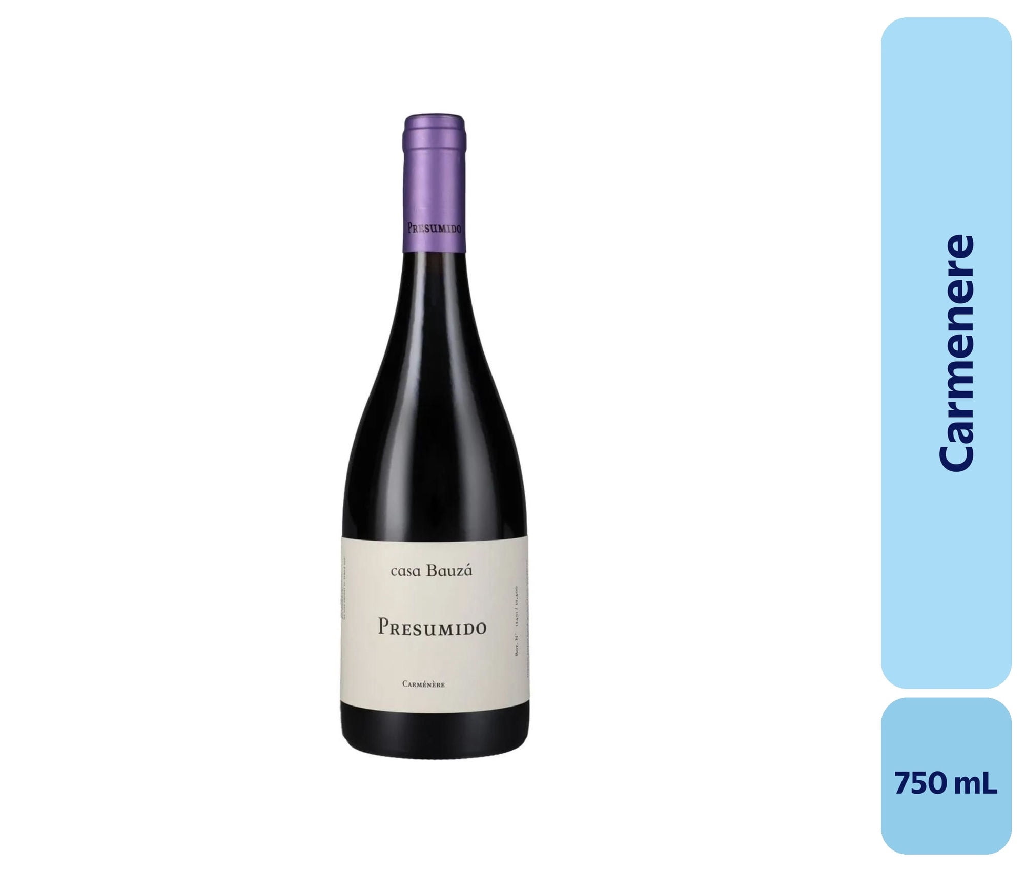 Vino Carménère Botella 750 mL Casa Bauza