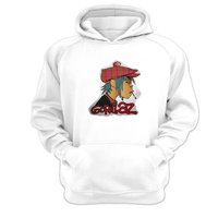 Genérico - Polerón Canguro Gorillaz Blanco Talla Xl Unisex