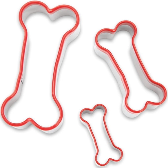 Cortador de Galletas COOKIEQUE 6 cm/8 cm/10 cm Forma Hueso - Set de 3 Piezas