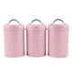 thumbnail image 1 of 3 Piezas De Latas De Hierro, Latas, Cocina, Café, Té, Azúcar, Contenedor De Almacenamiento, Color Rosa, 1 of 3