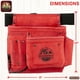 thumbnail image 3 of Cinturón/bolso para herramientas Graintex con 5 bolsillos, piel de gamuza roja, unisex, 3 of 3