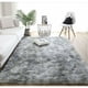 thumbnail image 1 of Alfombra grande para sala de estar, dormitorio, peluda, esponjosa, lavable, suave, para decoración del hogar (blanco y gris, 160 x 200 cm), 1 of 5