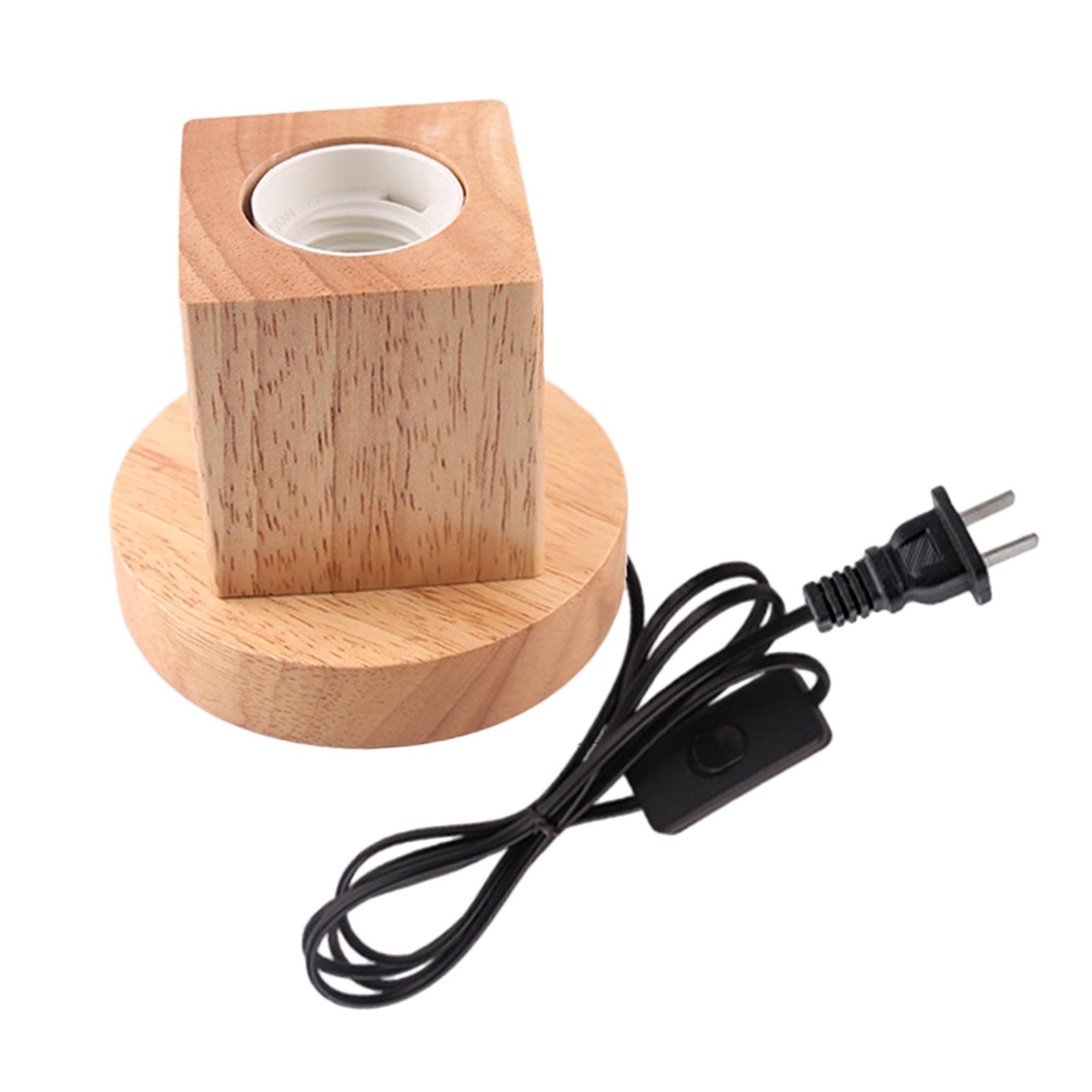 Magideal - E27 Lámpara De Escritorio Con Base De Interruptor De Encendido / Apagado De Lámpara De Noche Para Habitación De Niños Iluminación Decorativa Para 10X6X6Cm