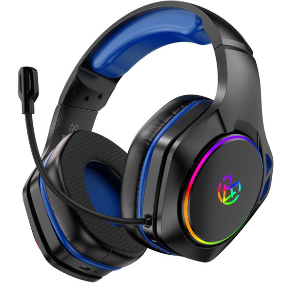 Auriculares Gaming Inalámbricos Tatybo Azul Doble Modo