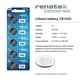 thumbnail image 2 of Batería Renata CR1620, pila de litio tipo moneda de 3 V (5 unidades), 2 of 9