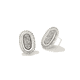 thumbnail image 1 of Aros Kendra Scott Baguette Ellie Silver Stud Earrings In Platinum Drusy, 1 of 2