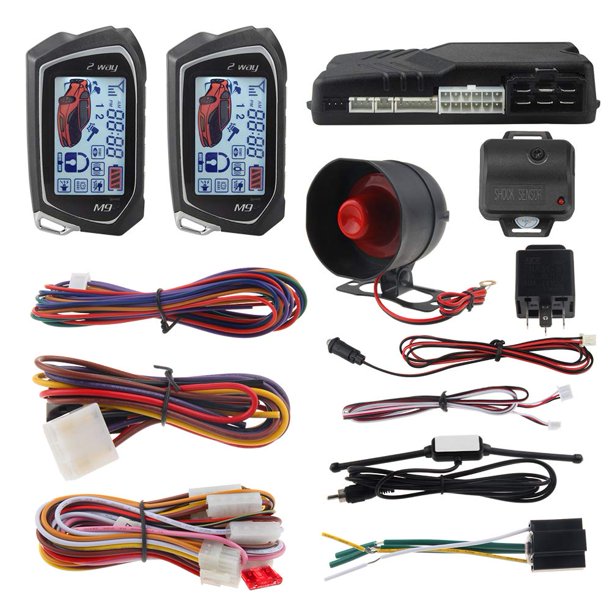 Alarma de coche EASYGUARD EC201-M9 2 vías con pantalla LCD de 1,73 pulg. y arranque remoto 12 V