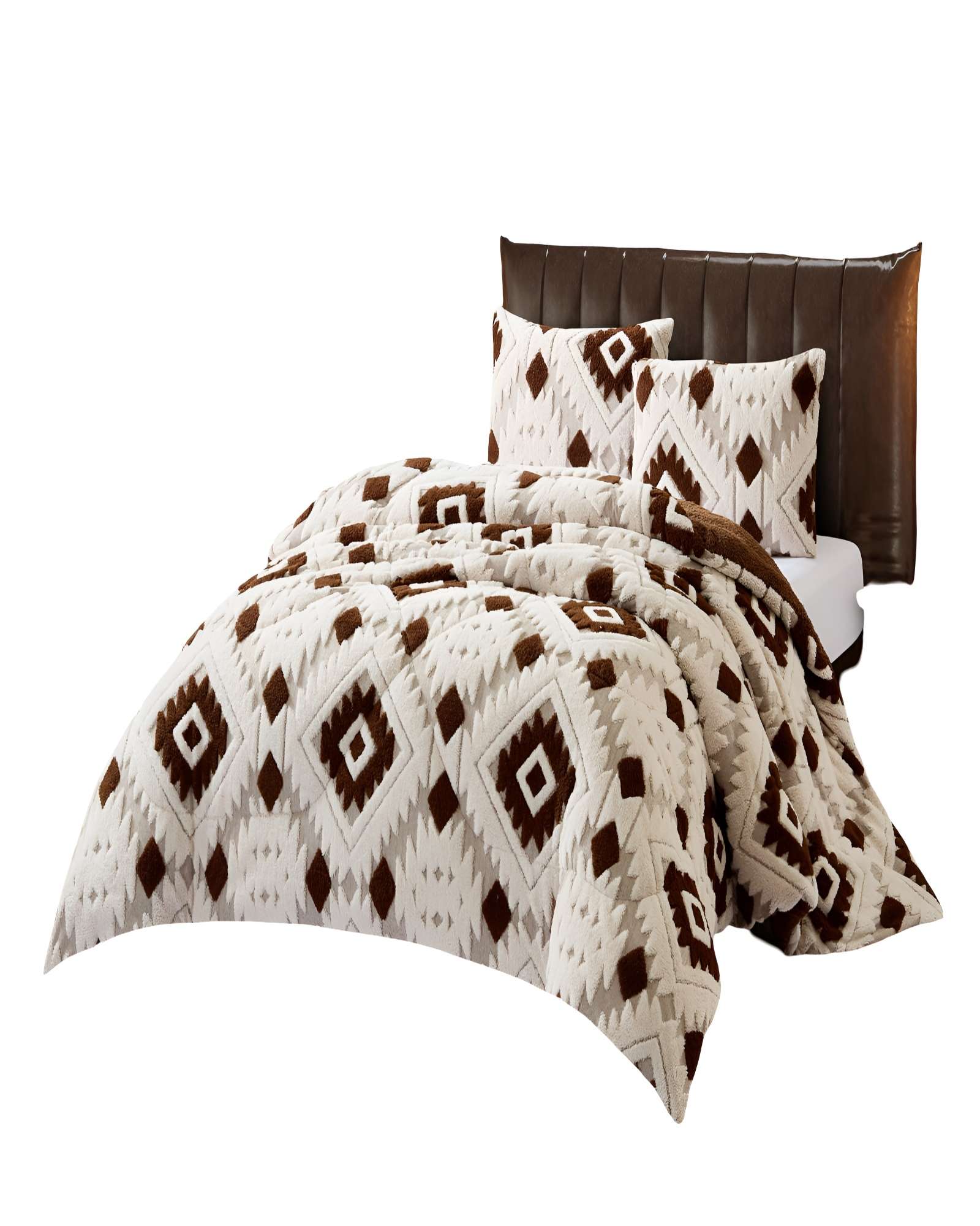 Genérico - Cobertor De Jacquerd Cutting Con Chiporro King 250X270Cm Blanco B5