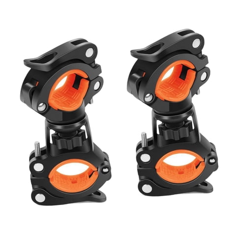 Magideal - Soportes Para Linterna De Bicicleta, Abrazaderas De Marco Para Faro Delantero, Soportes De Abrazadera Para Antorcha Multifunción Para Bicicletas De , Naranja