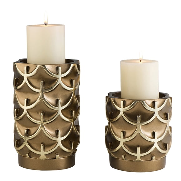 Candleholders Ore International Mystic Owl - Set de 2 unidades, color dorado