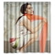 thumbnail image 1 of Cortina de ducha de la actriz sexy Emilia Clark, juego de cortina de baño con ganchos, tamaño 66 x 72 pulgadas, 1 of 3
