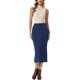 thumbnail image 2 of INSPIRE CHIC Falda de Punto Trenzado para Mujer con Cintura Elástica, Línea A, Abertura Lateral, Falda Maxi de Punto Acanalado Casual M Púrpura Oscuro, 2 of 6