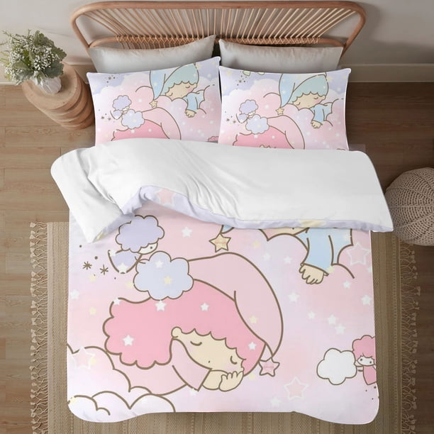 Little Twin Stars 3-Piece Bedding Set For Kids Boys Girls Adult Cartoon Warm Cute Fashion Holiday Present Gift Bed Sheets