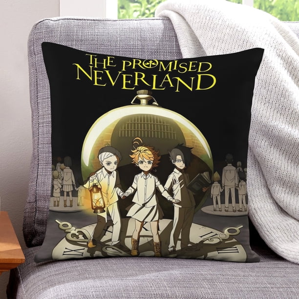 The Promised Neverland Fundas de almohada de terciopelo con tema, regalos de funda de almohada, decoración para el hogar, cojín de lanzar, regalo de cumpleaños para fans y parejas.66*66cm.