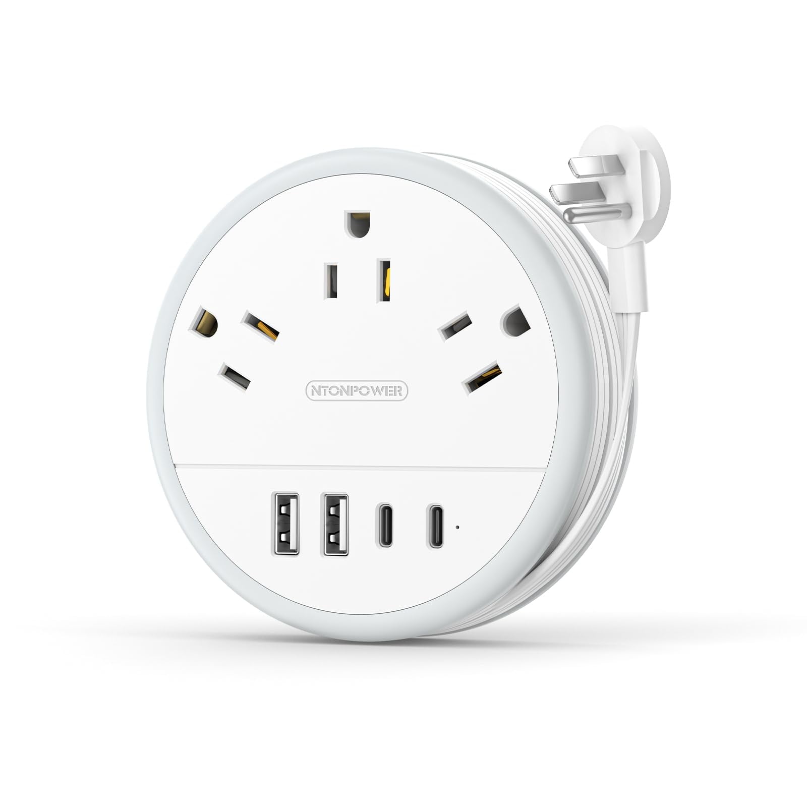 Power Strip De Viaje Ntonpower Cruise Con 3 Enchufes Y 4 Puertos Usb