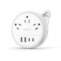 Power Strip De Viaje Ntonpower Cruise Con 3 Enchufes Y 4 Puertos Usb