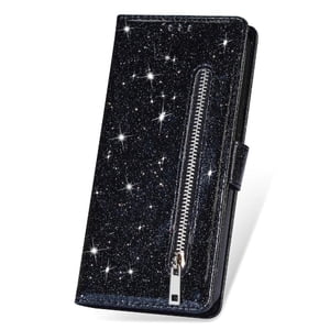 Funda Para Foxdock Elegante Funda Samsung Galaxy S24 Ultra Glitter Con Cremallera-Ideal Para El Uso Diario