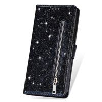 Funda Para Foxdock Elegante Funda Samsung Galaxy S24 Ultra Glitter Con Cremallera-Ideal Para El Uso Diario