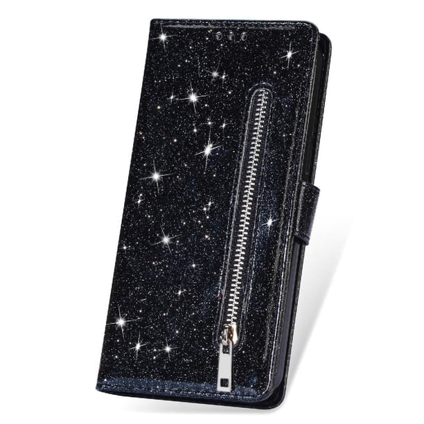 Funda para FOXDOCK Elegante funda Samsung Galaxy S24 Ultra Glitter con cremallera-Ideal para el uso diario