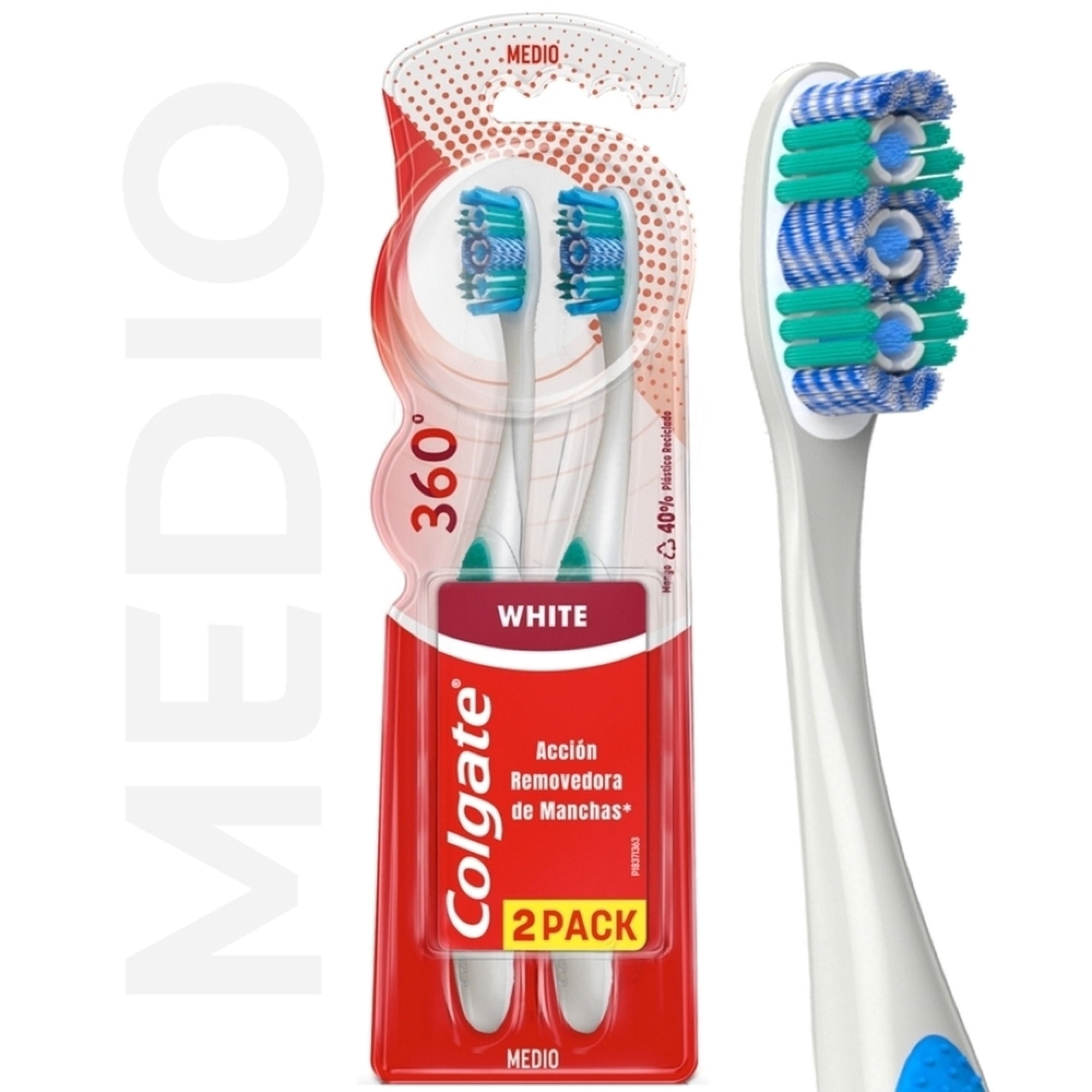 Cepillo De Dientes Medio 360° Luminous 1 Un Colgate