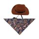 thumbnail image 3 of Sombrero De Vaquero Para Mascotas Universal Funny Western Caps Bandana Para Cumplea?os, Vacaciones, Azul Marino M, 3 of 5