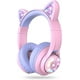 thumbnail image 1 of Auriculares inalámbricos para niños con luces LED y limitador de volumen, iClever BTH13, 45h de reproducción, morado, 1 of 2