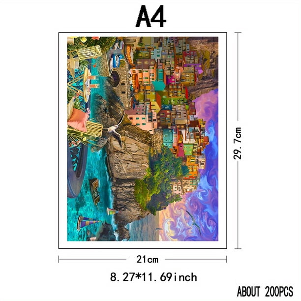 Paysage Wooden Puzzle, Uniquely Irregular Animal Shaped Wooden Jigsaw Puzzles, Creative Gift For Teenagers And Adults