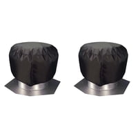 Xusx111 - Casa De La Cubierta De La Ventilación Del Techo De La Turbina De 2 Paquetes, Cubierta Del Ventilador De La Turbina De Techo Negro, Cubierta Ajustable De Cordón (20 ""X20"" Pulgadas)