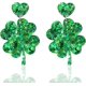 thumbnail image 1 of Pendientes de San Patricio, brillantes, de trébol, acrílicos, de cuatro hojas, con trébol irlandés de la suerte, accesorios para el Día de San Patricio para mujeres y niñas., 1 of 6